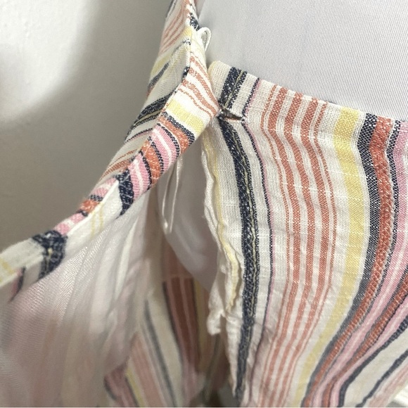 Free People Women’s Aubrey Sarong Vertical Multi Stripe High-Low Skirt Sz 12 NWT - Picture 11 of 12